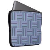 Blaugraue Streifen Laptopschutzhülle (Vorne Rechts)