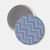 Blaugraue Streifen Magnet (Vorderseite/Rückseite)