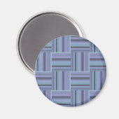Blaugraue Streifen Magnet (Vorderseite/Rückseite)