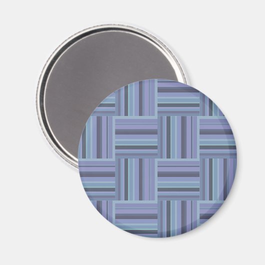 Blaugraue Streifen Magnet (Vorderseite/Rückseite)