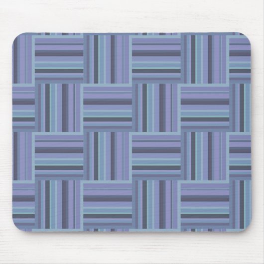 Blaugraue Streifen Mousepad (Vorne)
