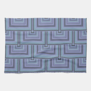 Blaugraue Streifen quadratischer Waage Handtuch