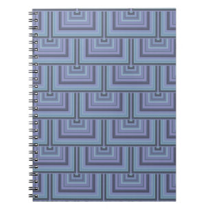 Blaugraue Streifen quadratischer Waage Notizblock
