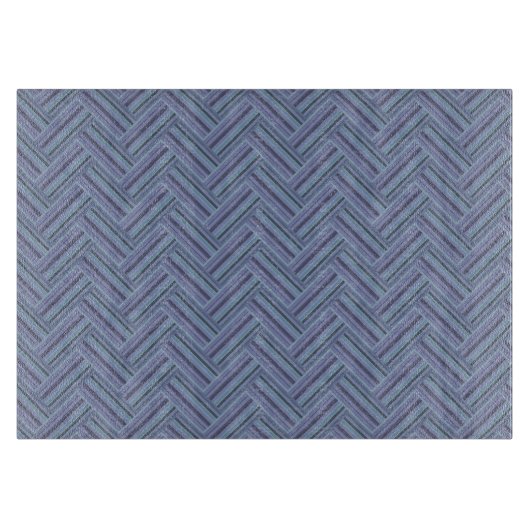 Blaugraue Streifen Schneidebrett (Vorderseite)