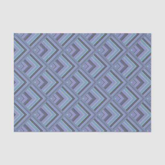 Blaugraue Streifen Seidenpapier (Vorderseite)