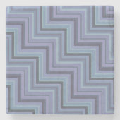 Blaugraue Streifen Steinuntersetzer (Vorderseite)