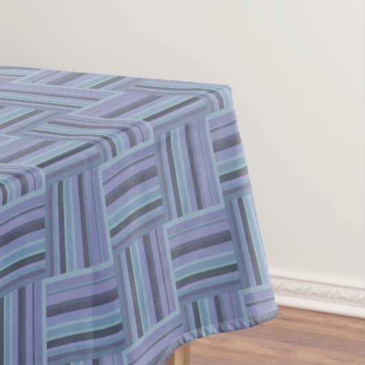Blaugraue Streifen Tischdecke (Beispiel)