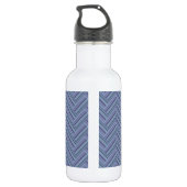 Blaugraue Streifen Trinkflasche (Rückseite)