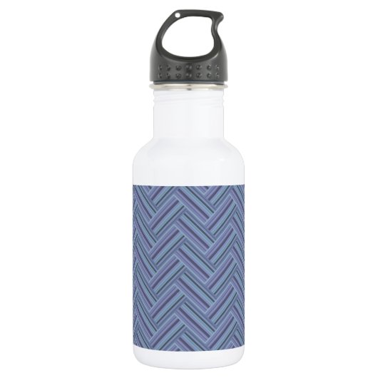 Blaugraue Streifen Trinkflasche (Vorderseite)