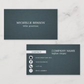 Blaugraue Textur Visitenkarte (Vorne/Hinten)