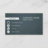 Blaugraue Textur Visitenkarte (Rückseite)