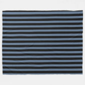 Blaugraue und schwarze Streifen Fleecedecke (Vorderseite (Horizontal))