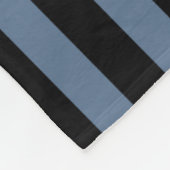 Blaugraue und schwarze Streifen Fleecedecke (Ecke)
