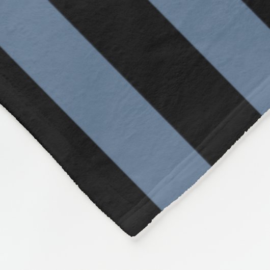 Blaugraue und schwarze Streifen Fleecedecke (Ecke)