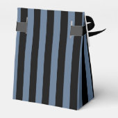 Blaugraue und schwarze Streifen Geschenkschachtel (Rückseite)