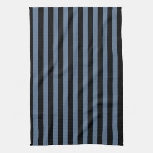 Blaugraue und schwarze Streifen Geschirrtuch