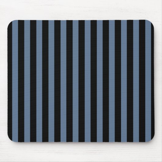 Blaugraue und schwarze Streifen Mousepad (Vorne)