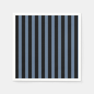 Blaugraue und schwarze Streifen Serviette