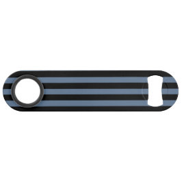 Blaugraue und schwarze Streifen Speed Flaschenöffner