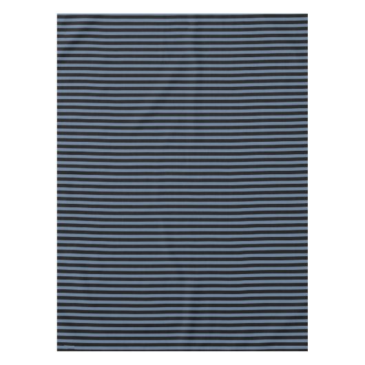 Blaugraue und schwarze Streifen Tischdecke (Vorderseite)
