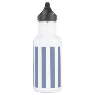Blaugraue und weiße Streifen Edelstahlflasche
