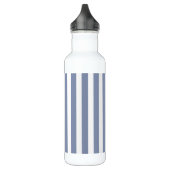 Blaugraue und weiße Streifen Edelstahlflasche (Links)