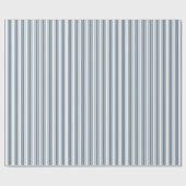 Blaugraue und weiße Streifen Geschenkpapier (Flach)