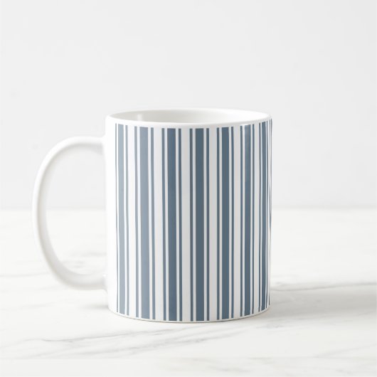 Blaugraue und weiße Streifen Kaffeetasse (Links)