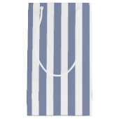 Blaugraue und weiße Streifen Kleine Geschenktüte (Vorderseite)