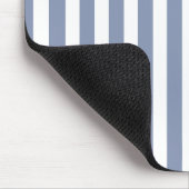 Blaugraue und weiße Streifen Mousepad (Ecke)