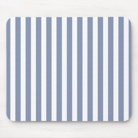 Blaugraue und weiße Streifen Mousepad (Vorne)