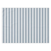 Blaugraue und weiße Streifen Tischdecke (Vorderseite (Horizontal))