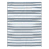 Blaugraue und weiße Streifen Tischdecke (Vorderseite)