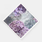 Blaugraue Vintage Hydrangea-Blume Serviette (Ecke)