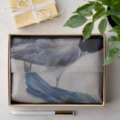 Blaugraue Vögel auf einem Zweig von Hector Giacome Seidenpapier (Geschenk)