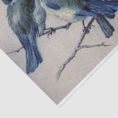Blaugraue Vögel auf einem Zweig von Hector Giacome Seidenpapier (Ausschnitt)