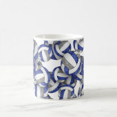Blaugraue Volleyball-Mannschaftsfarben Coachname Kaffeetasse (Mittel)