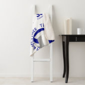 Blaugraue Volleyballfeld-Happy Place Typografie Sherpadecke (Beispiel)