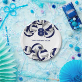 Blaugraue Volleyballs Kindergeburtstag Party Pappteller (Party)