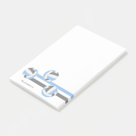 Blaugraue Volleyballs Streifen individuelle Name Post-it Klebezettel