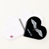 Blaugraue Wings Notizblock (Innenseite)