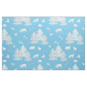 Blaugraue Winterwaldtiere Hirschbär Stoff (Fat Quarter (45,7 x 55,9 cm))