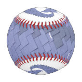 Blaugrauer Drache auf weiß Baseball (Rückseite)