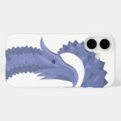 Blaugrauer Drache auf weiß Case-Mate iPhone Hülle (Rückseite (Horizontal))