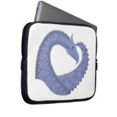 Blaugrauer Drache auf weiß Laptopschutzhülle (Vorne Rechts)