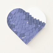 Blaugrauer Drache auf weiß Notizblock (Rückseite)