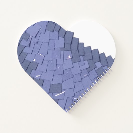 Blaugrauer Drache auf weiß Notizblock (Rückseite)