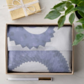 Blaugrauer Drache auf weiß Seidenpapier (Geschenk)