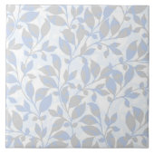 Blaugraues Blattmuster Fliese (Vorderseite)