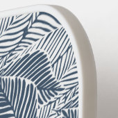 Blaugraues botanisches Leaf Muster Custom Monogram Pickleball Schläger (Linke Seite)